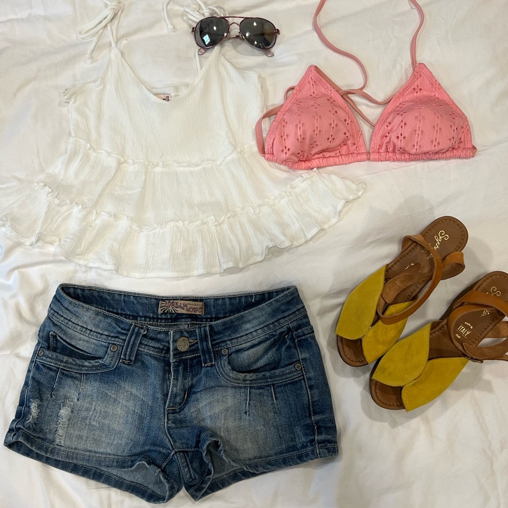 Wallflower denim shorts